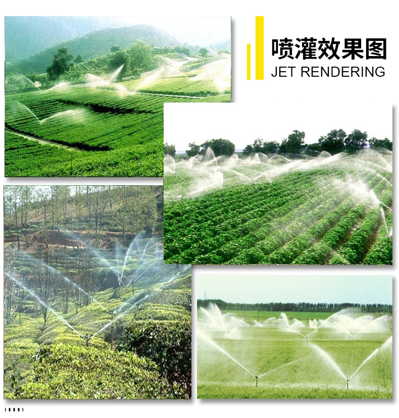 农业灌溉喷头果园林大田自动旋转喷枪 大型喷灌摇臂设备 喷灌铝管